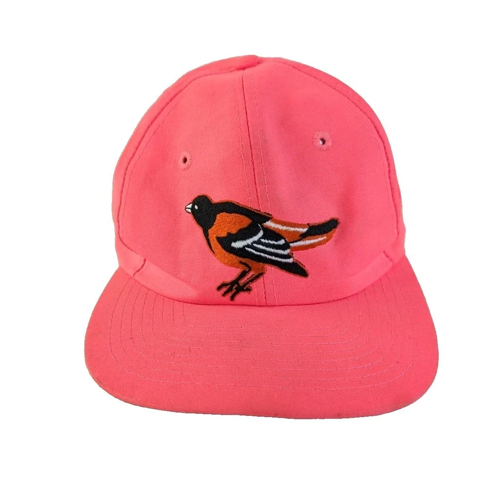 Vintage‎ Baltimore Orioles Womens Hat Pink Snapback MLB 90s Bird Logo Neon Hot